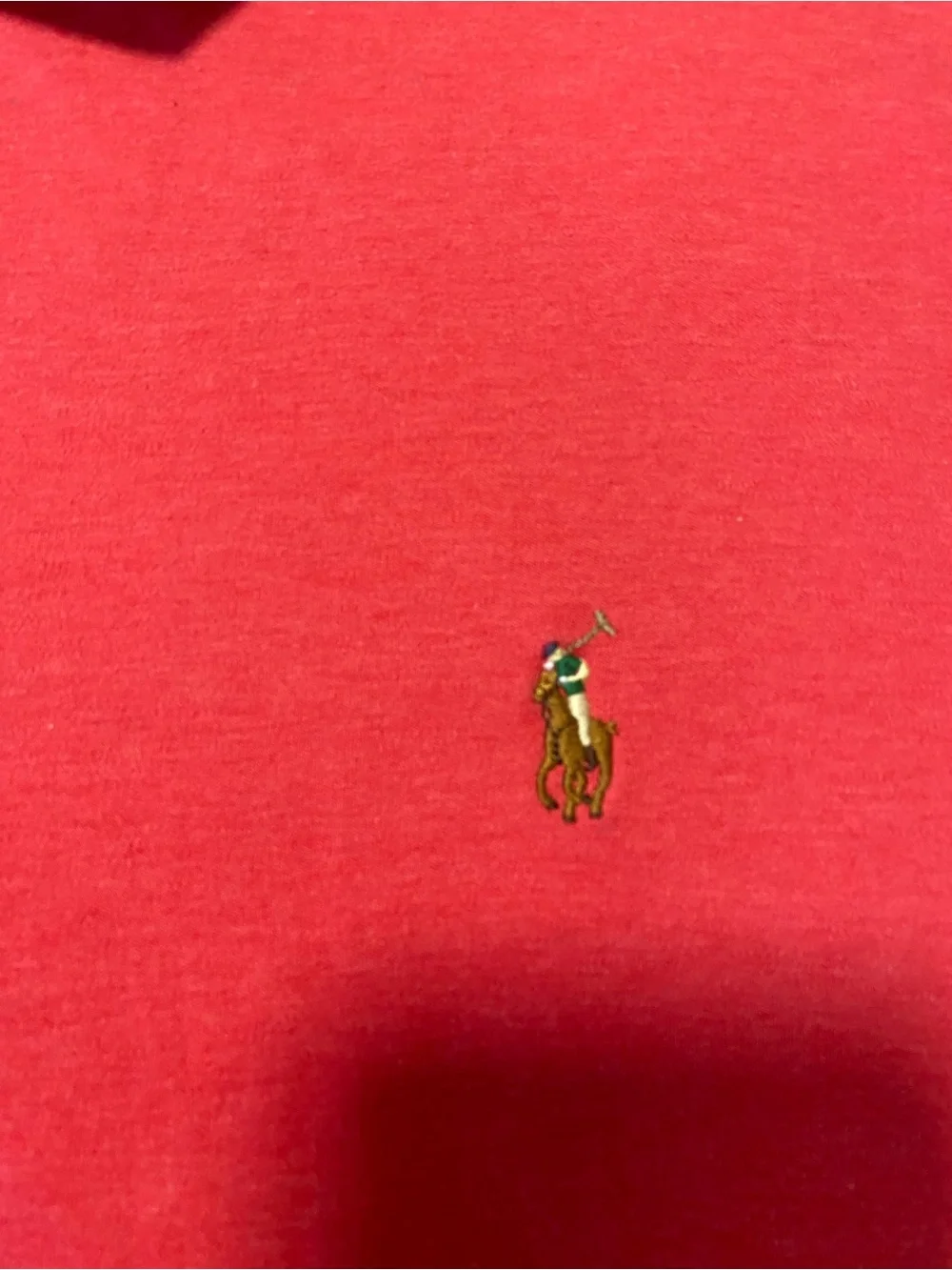 Ralph Lauren Men's Red Polo Shirt with Embroidered Pony